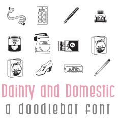 Dainty and Domestic Doodlebat Font