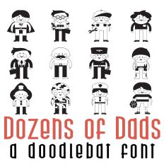 Dozens of Dads Doodlebat Font