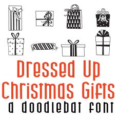 Dressed Up Christmas Gifts Doodlebat Font