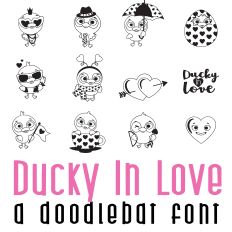 Ducky In Love Doodlebat Font