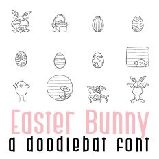 Easter Bunny Doodlebat Font