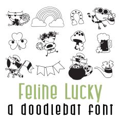 Feline Lucky Doodlebat Font