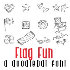 Flag Fun Doodlebat Font