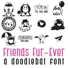 Friends Fur-Ever Doodlebat Font