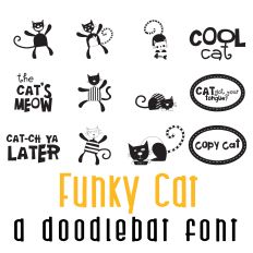 Funky Cat Doodlebat Font
