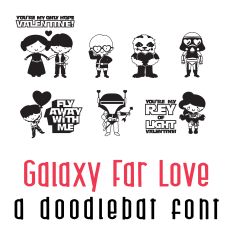 Galaxy Far Love Doodlebat Font