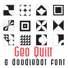 Geo Quilt Doodlebat Font