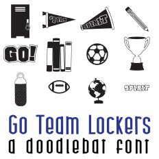 Go Team Lockers Doodlebat Font