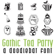 Gothic Tea Party Doodlebat Font