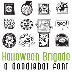 Halloween Brigade Doodlebat Font