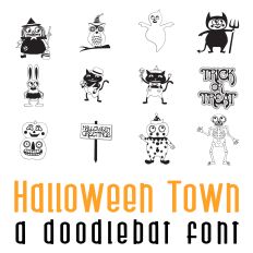 Halloween Town Doodlebat Font