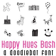 Happy Hues Bash Doodlebat Font