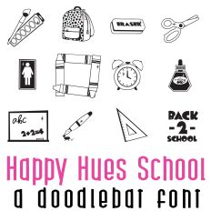 Happy Hues Bash Doodlebat Font