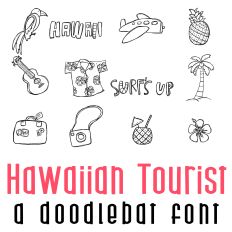 Hawaiian Tourist Doodlebat Font
