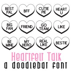 Heartfelt Talk Doodlebat Font