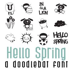 Hello Spring Doodlebat Font