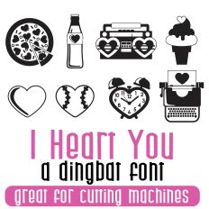 I Heart You Doodlebat Font