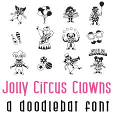 Jolly Circus Clowns Doodlebat Font