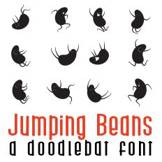 Jumping Beans Doodlebat Font