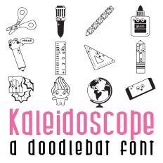 Kaleidoscope Doodlebat Font
