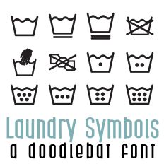 Laundry Symbols Doodlebat Font