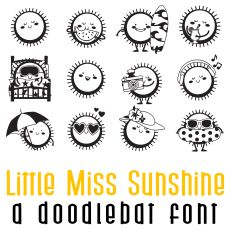 Little Miss Sunshine Doodlebat Font