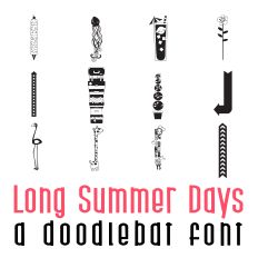 Long Summer Days Doodlebat Font