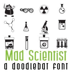 Mad Scientist Doodlebat Font