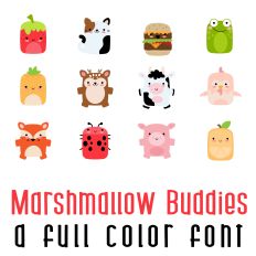 Marshmallow Buddies Full Color Font