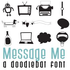 Message Me Doodlebat Font
