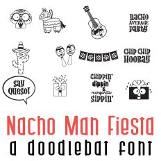 Nacho Man Fiesta Doodlebat Font