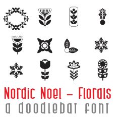 Nordic Noel - Florals Doodlebat Font