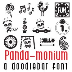 Panda-Monium Doodlebat Font