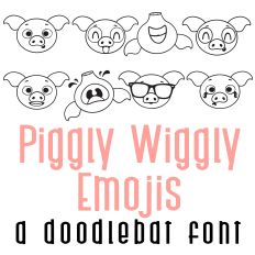 Piggly Wiggly Emojis Doodlebat Font