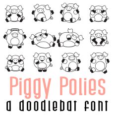Piggy Polies Doodlebat Font