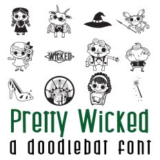 Pretty Wicked Doodlebat Font