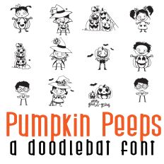 Pumpkin Peeps Doodlebat Font