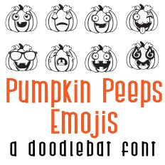 Pumpkin Peeps Emojis Doodlebat Font