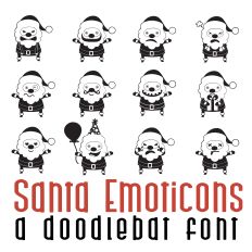 Santa Emoticons Doodlebat Font