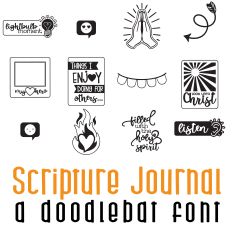 Scripture Journal Doodlebat Font