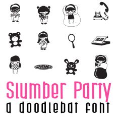 Slumber Party Doodlebat Font