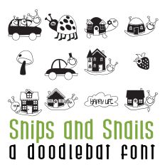 Snips and Snails Doodlebat Font
