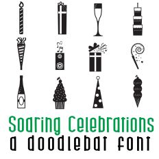 Soaring Celebrations Doodlebat Font