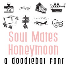 Soul Mates Honeymoon Doodlebat Font