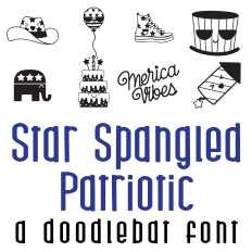 Star Spangled and Patrioti Doodlebat Font