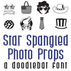 Star Spangled Photo Props Doodlebat Font
