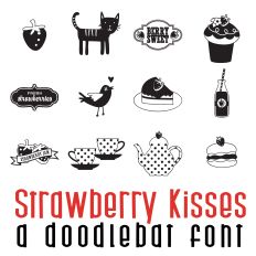 Strawberry Kisses Doodlebat Font