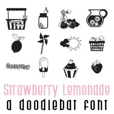 Strawberry Lemonade Doodlebat Font