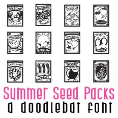 Summer Seed Packs Doodlebat Font