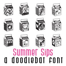 Summer Sips Doodlebat Font